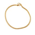 BRACCIALE ORO GIALLO MAGLIA PIATTA