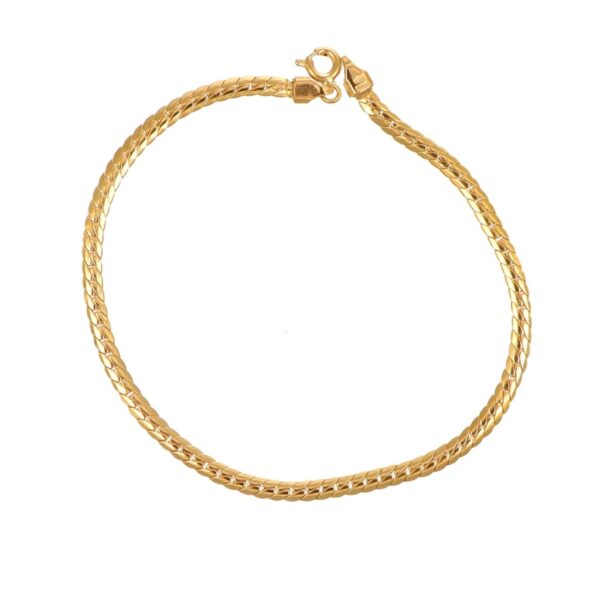 BRACCIALE ORO GIALLO MAGLIA PIATTA