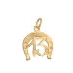 CIONDOLO ORO GIALLO FERRO DI CAVALLO