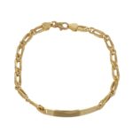 BRACCIALE ORO GIALLO TARGHETTA