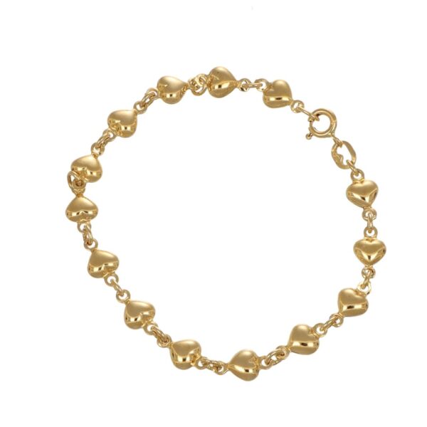 BRACCIALE ORO GIALLO CUORICINI