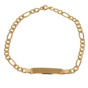 BRACCIALE ORO GIALLO 5 + 1 CON TARGHETTA