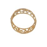 ANELLO DUE ORI FASCIA LAVORATA