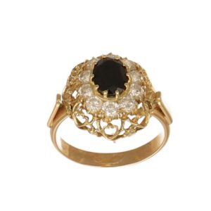 ANELLO ORO GIALLO CON ZIRCONI