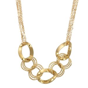 COLLANA ORO GIALLO LUCIDO SATINATA CATENA