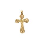 CIONDOLO ORO GIALLO CROCE CON GESU
