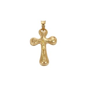 CIONDOLO ORO GIALLO CROCE CON GESU