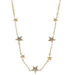 COLLANA ORO GIALLO CON STELLE