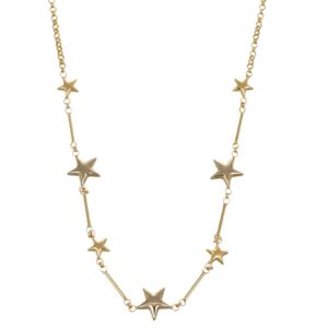COLLANA ORO GIALLO CON STELLE