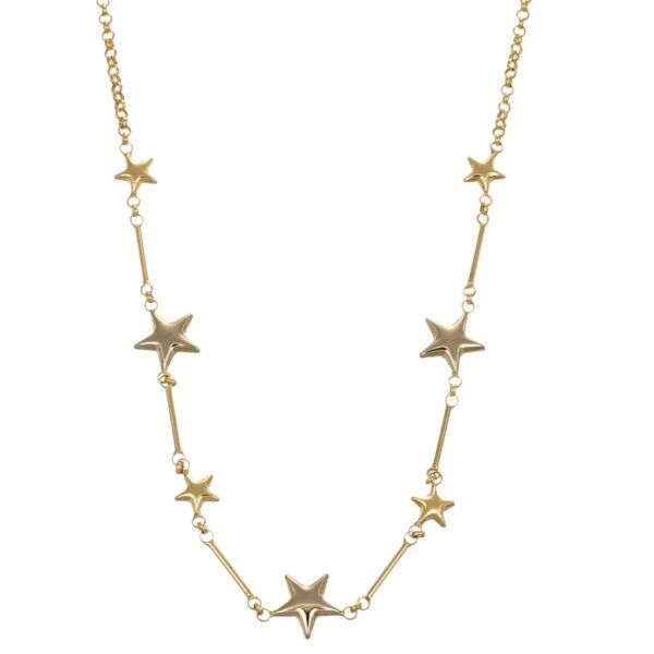 COLLANA ORO GIALLO CON STELLE
