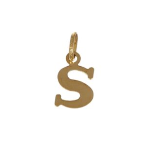 CIONDOLO ORO GIALLO LETTERA S