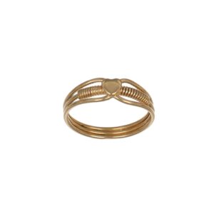 ANELLO ORO GIALLO CON CUORICINO CENTRALE