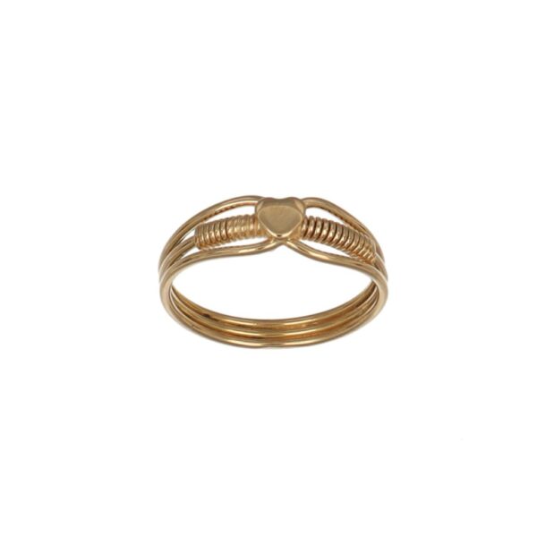 ANELLO ORO GIALLO CON CUORICINO CENTRALE