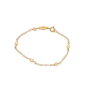 BRACCIALE ORO GIALLO PERLINE