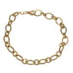 BRACCIALE ORO GIALLO CATENA OVALE