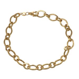 BRACCIALE ORO GIALLO CATENA OVALE