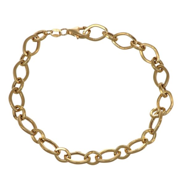 BRACCIALE ORO GIALLO CATENA OVALE