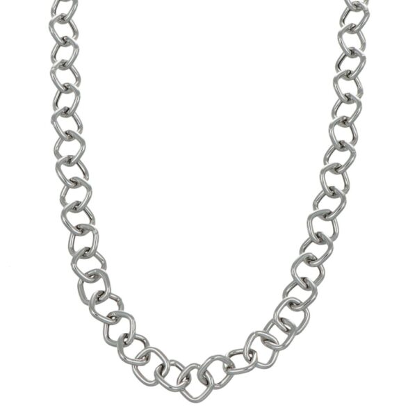 COLLANA ORO BIANCO CATENA BAGS ROSATO