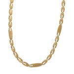 COLLANA ORO GIALLO MAGLIA OVALE