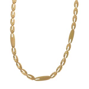 COLLANA ORO GIALLO MAGLIA OVALE