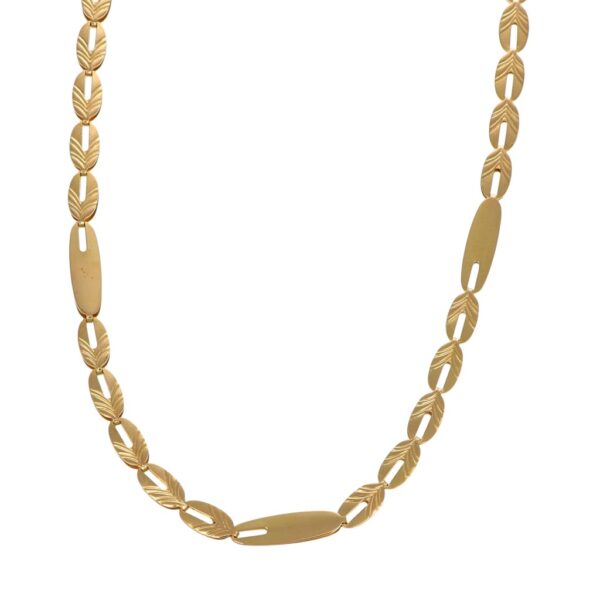 COLLANA ORO GIALLO MAGLIA OVALE