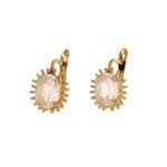 ORECCHINI ORO GIALLO CON ZIRCONI ROSA