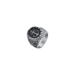 ANELLO UOMO SIGILLO IN ACCIAIO CON ANCORA - MISURA 19