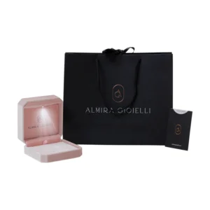 anello argento solitario taglio smeraldo mini almira gioielli