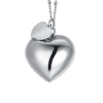 COLLANA CHIAMA ANGELI IN ACCIAIO CON CIONDOLO CUORE E CUORE CHARM LUCA BARRA