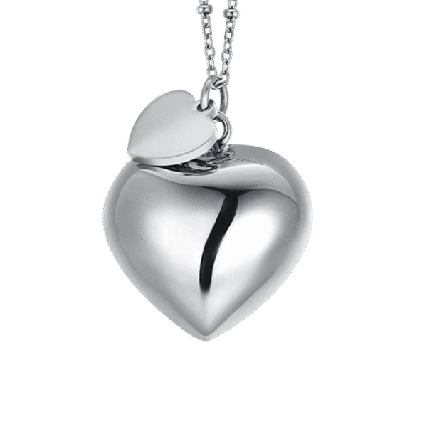 COLLANA CHIAMA ANGELI IN ACCIAIO CON CIONDOLO CUORE E CUORE CHARM LUCA BARRA