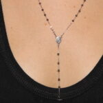 Collana oro bianco rosario