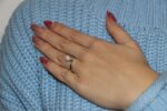 Anello oro bianco con perla e zircone