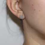 Orecchini oro bianco con zirconi bianchi