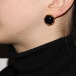 Orecchini oro giallo con pietra
