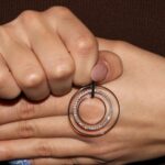 Ciondolo oro bianco tre cerchi