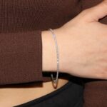 Bracciale oro bianco tennis con zirconi bianchi