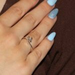 Anello oro bianco solitario con diamante