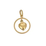 Ciondolo oro giallo cuore pendente