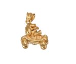 CIONDOLO ORO GIALLO CANE CON MACCHINA