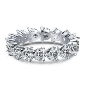 Anello argento eternity cuori ALMIRA GIOIELLI