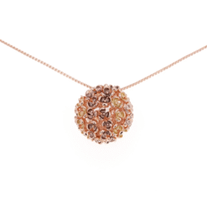 COLLANA LUNGA KLK GIOIELLI CON SFERA CON FIOIRELLINI