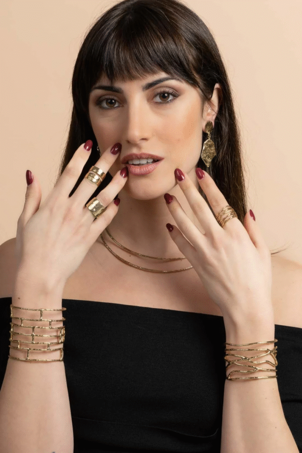 CHOKER OTTONE DOPPIO FILO KLK GIOIELLI
