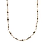Collana oro bianco con smalto nero