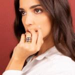 ANELLO FEDINE TRICOLOR MARTELLATO ETRUSCA GIOELLI