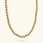 COLLANA GIROCOLLO CON SFERE MARTELLATE PLACCATA IN ORO ETRUSCA GIOELLI