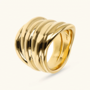ANELLO A FASCIA GRADUATO TEXTURE RIGATA ETRUSCA GIOELLI