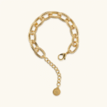 BRACCIALE MAGLIA OVALETEXTURE RIGATA PLACCATO IN ORO ETRUSCA GIOELLI