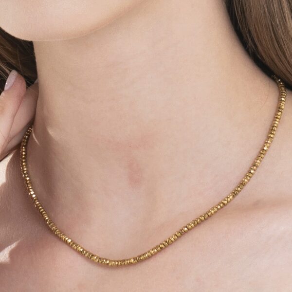 COLLANA DONNA IN ACCIAIO IP GOLD CON EMATITE LUCA BARRA