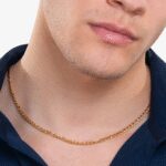 COLLANA UOMO IN ACCIAIO  IP GOLD LUCA BARRA