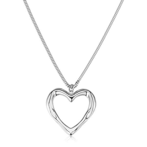 COLLANA EMOTION IN ACCIAIO 316L, CON PENDENTE CUORE S'AGAPO